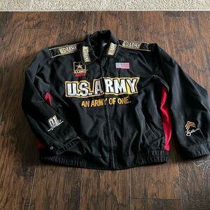 U.S.Army racing NASCAR jacket size XL unknown brand in EUC number 01